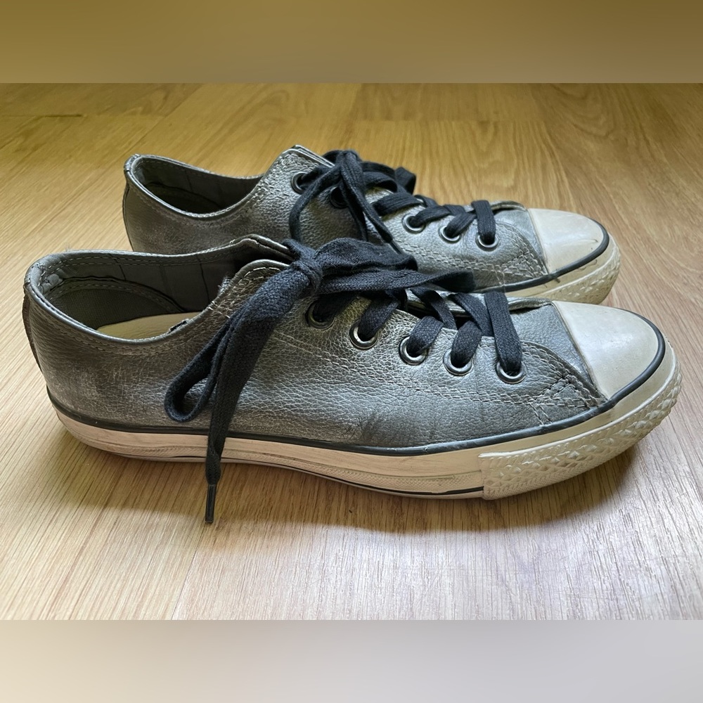 Unisex John Varvatos Converse X, grey leather upper